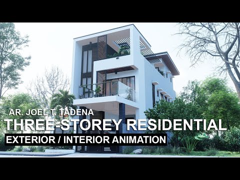 3 STOREY WITH ROOF DECK HOUSE DESIGN NARROW MODERN HOUSE
