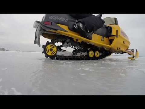 Camso Ice Attak XT track on glare Ice