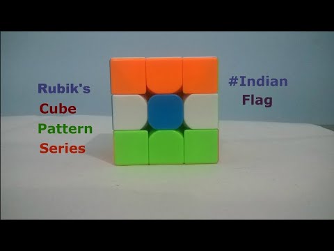 How to make a Indian flag in a Rubix cube