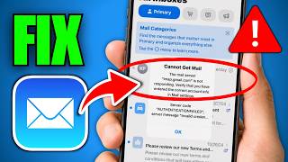 How To Fix Cannot Get Mail The Connection To The Server Failed (iPhone)