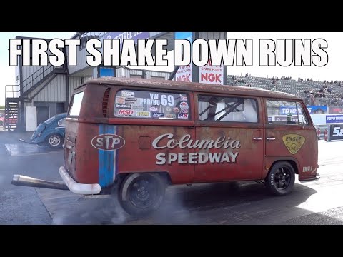 COLUMBIA SPEEDWAY DRAG BUS - FIRST OUTING AT SANTA POD RACEWAY