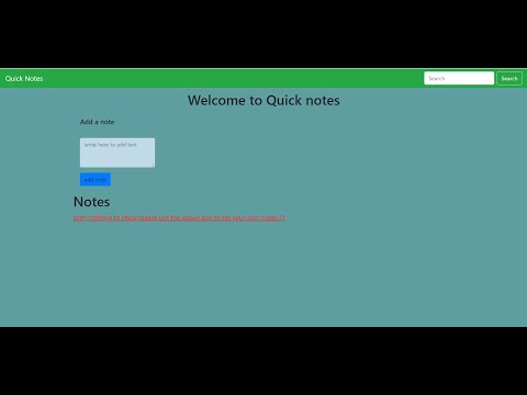 Quick Notes In Javascript With Source Code Source Code Projects