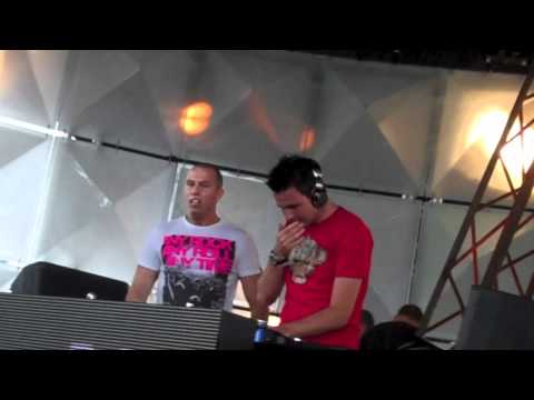 Kevin Kaos & Mc Da Syndrome dancing together at The Qontinent 2011 The Magic Show Stage