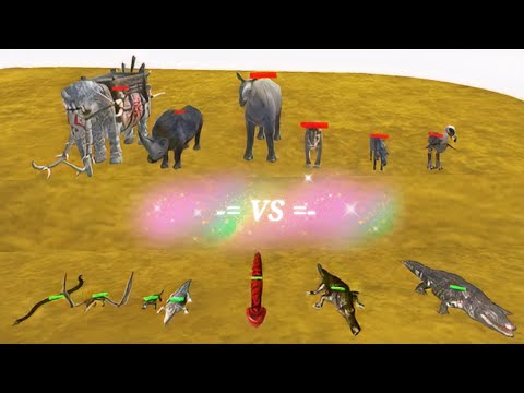 Reptiles vs Prehistoric Mammals- Animal Revolt Battle Simulator