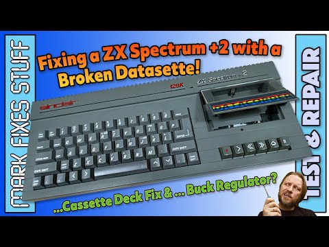 Fixing a Sinclair ZX Spectrum 128k +2 Datacorder... and using a Buck Regulator on a Spectrum??