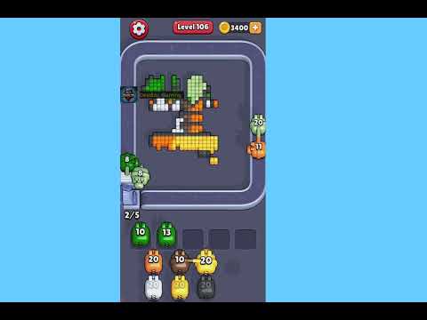 Pixel Flow Level 106 Walkthrough - Hard Difficulty Puzzle Solution