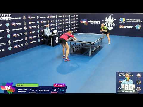 Pesotskaia Margarita  -  Khodko Yliia . League of best Table Tennis 5 19.12.2020 19-15
