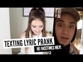 TEXTING LYRIC PRANK ON MY FIANCE HE FACETIMES ME