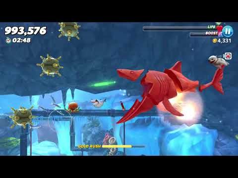 How to get a high score on hungry shark world