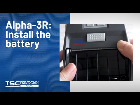 TSC Alpha-3R: Install the battery