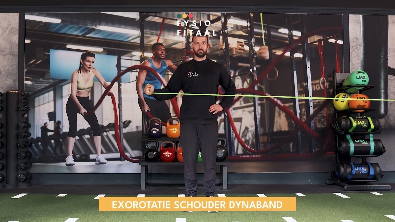 Video thumbnail: Exorotation shoulder dynaband - instructional video