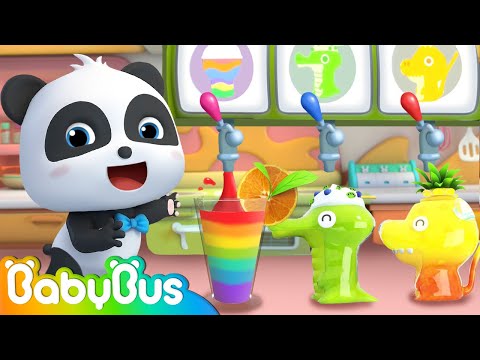 Yummy Rainbow Juice Song???? | Colors Song, Popcorn Truck | Nursery Rhymes | Kids Songs | BabyBus