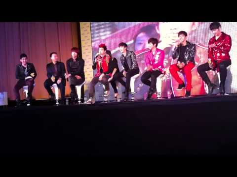 [FANCAM] 121110  Wooyoung Speak Thai - Kid Teung Pom Mai Krup @ Easy Dict fanmeet