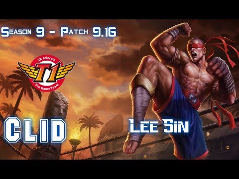 SKT T1 Clid LEE SIN vs JARVAN IV Jungle - Patch 9.16 KR Ranked