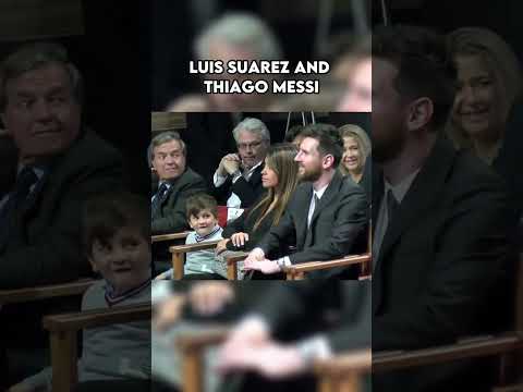 Thiago Messi and Luis Suarez #shorts #football #viral #respect #messi #thiagomessi #suarez #love #❤️