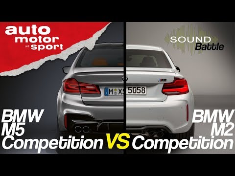 BMW M2 Competition vs BMW M5 Competition: Sound-Battle (2018) I auto motor und sport