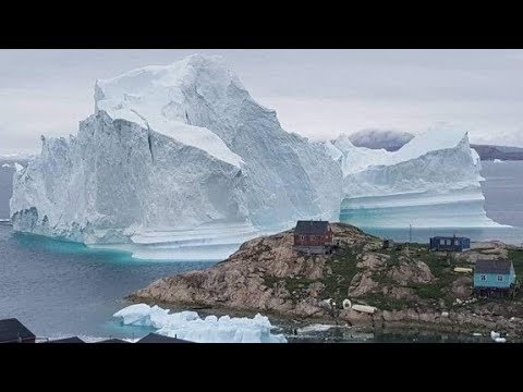 Breaking 2018 Massive 11 MLN TON iceberg near small village in Greenland July 16 news Raw Footage Video