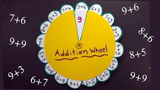 Addition wheel | Math wheel addition | Maths working project | Teaching resources