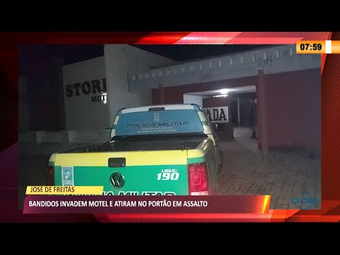 Bandidos invadem motel e atiram no portão durante assalto 08 04 2021