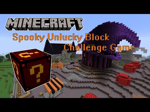 Janet and Kate - Minecraft: Spooky Unlocky Block Challenge Game