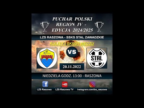 LZS Raszowa - SSKS Stal Zawadzkie - 0:1 (0:0) - kulisy i skrót meczu - 20.11.2022 - Puchar Polski
