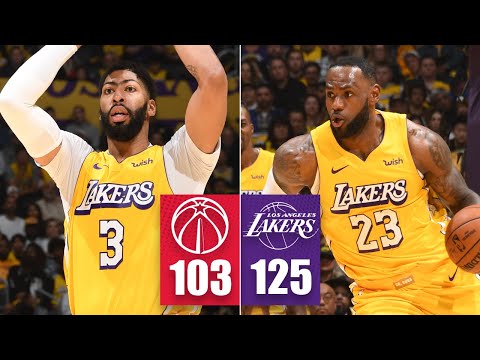 LeBron James, Anthony Davis combine for 49 points, 13 assists vs. Wizards | 2019-20 NBA Highlights