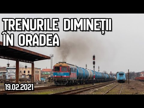 Trenurile dimineții în Oradea - 19.02.2021 - Morning trains in Oradea