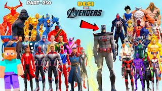 DESI Avengers and Kratos FIGHT with Evil Batman and Save Los Santos in GTA 5 | GTA V #250