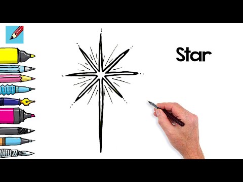 How to Draw a Christmas Nativity Star Real Easy