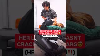 *NO ONES* BEEN ABLE TO CRACK HER BACK‼️😭#chiropractic #backpain #neckpain #trending