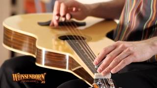 Video thumbnail for deDiego model 1 in maple and rosewood Weissenborn by Weissenborn Guitars