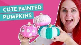 DIY Cute Painted Pumpkins | Halloween Craft Tutorial