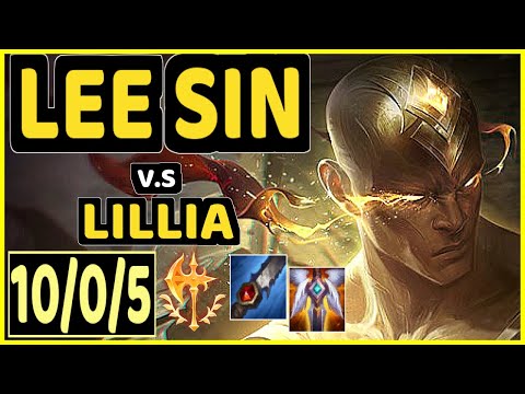 AMAZING (LEE SIN) vs LILLIA - 10/0/5 KDA JUNGLE GAMEPLAY - EUW Ranked DIAMOND
