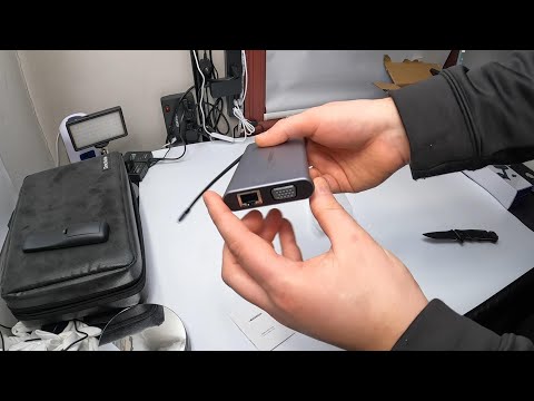 DIOROK USB C Docking Station 12-in-1(Triple Display) with Dual HDMI 4K, VGA 1080P, Ethernet 1Gbps