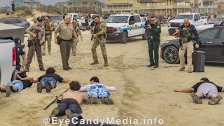 6 arrested, reports of shots fired at beach near rowdy spring break crowds, Galveston police say