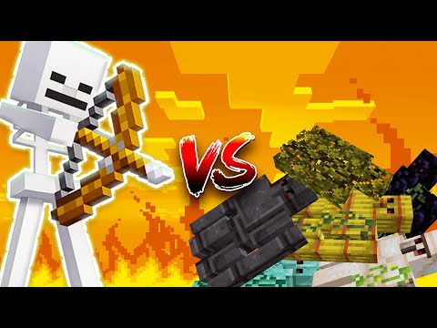 All Skeletons vs All Golems | Minecraft Mob Battle Tournament