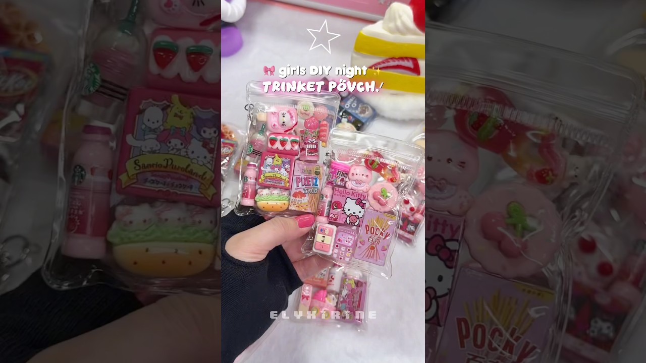 girls DIY night #trinket pouch !! 🥹⭐️ (late upIoad) #trinkets #kawaii #miniature