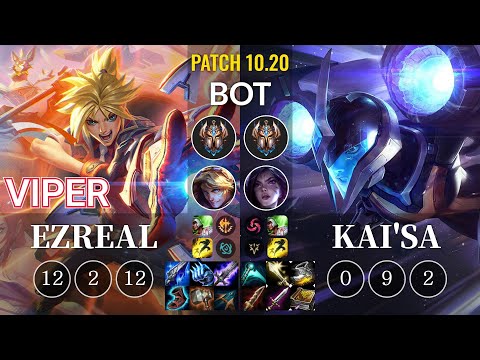 HLE Viper Ezreal vs Kai'Sa Bot - KR Patch 10.20