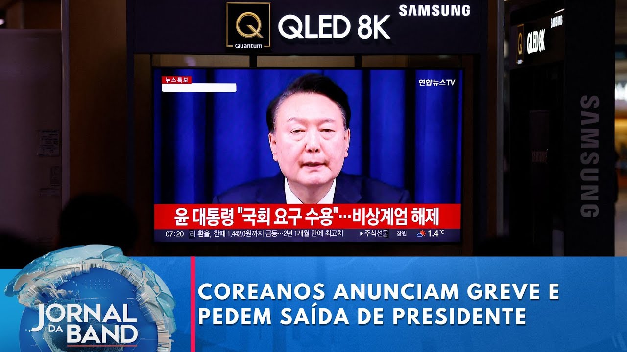 Trabalhadores anunciam greve após presidente da Coreia tentar impor Lei Marcial | Jornal da Band