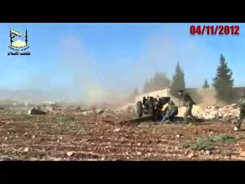 استهداف مبنى المخابرات الجوية بواسطة مدفع 160 من قبل كتائب الإسلام