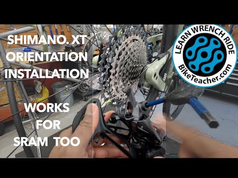 Out of the box Shimano XT rear derailleur installation to frame and B screw adjustment. #shimano