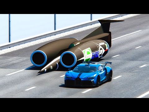 Bugatti Chiron Pur Sport vs SSC Thrust at Drag Race 20 KM