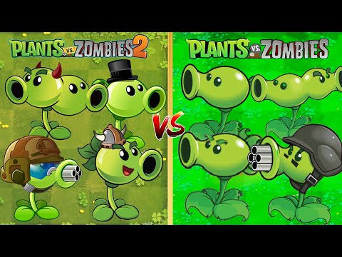 PvZ 2 Gameplay | Team PEA PvZ 1 Vs PvZ 2 - Which Plant Team Will Win  - Plant vs Plant