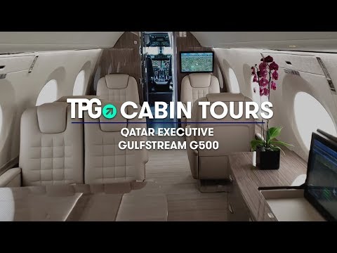 How Celeb's Fly | Qatar Executive Gulfstream G500 Private Jet | Cabin Tour | The Points Guy