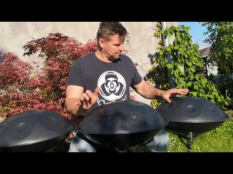 Triple handpan MAG instruments - performance Jiří Káš - George Kas - handpan.cz