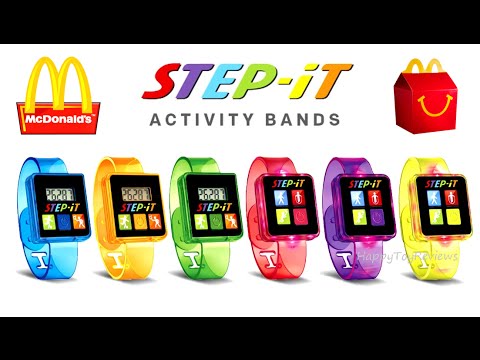 2016 McDONALD'S HAPPY MEAL TOYS STEP-IT ACTIVITY BANDS WATCHES AFTER THE SECRET LIFE OF PETS MOVIE Video