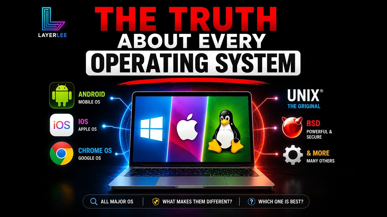 Every Major Operating System Explained: Windows, macOS, Linux, Android, iOS, ChromeOS, UNIX & BSD