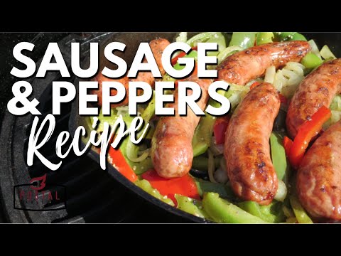 Grilled Sausage and Peppers Sandwich - How to Make Sausage and Peppers On The Grill Recipe