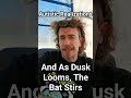 Autistic Realizations: As Dusk Looms The Bat Stirs #WaltonBigfootJames #autism #cptsd #short #shorts