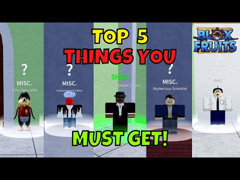 TOP 5 THINGS YOU MUST GET IN SECOND SEA! - Roblox Blox Fruits